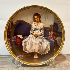 Collector Plate, "Waiting at the Dance" by Norman Rockwell  Edwin M. Knowles